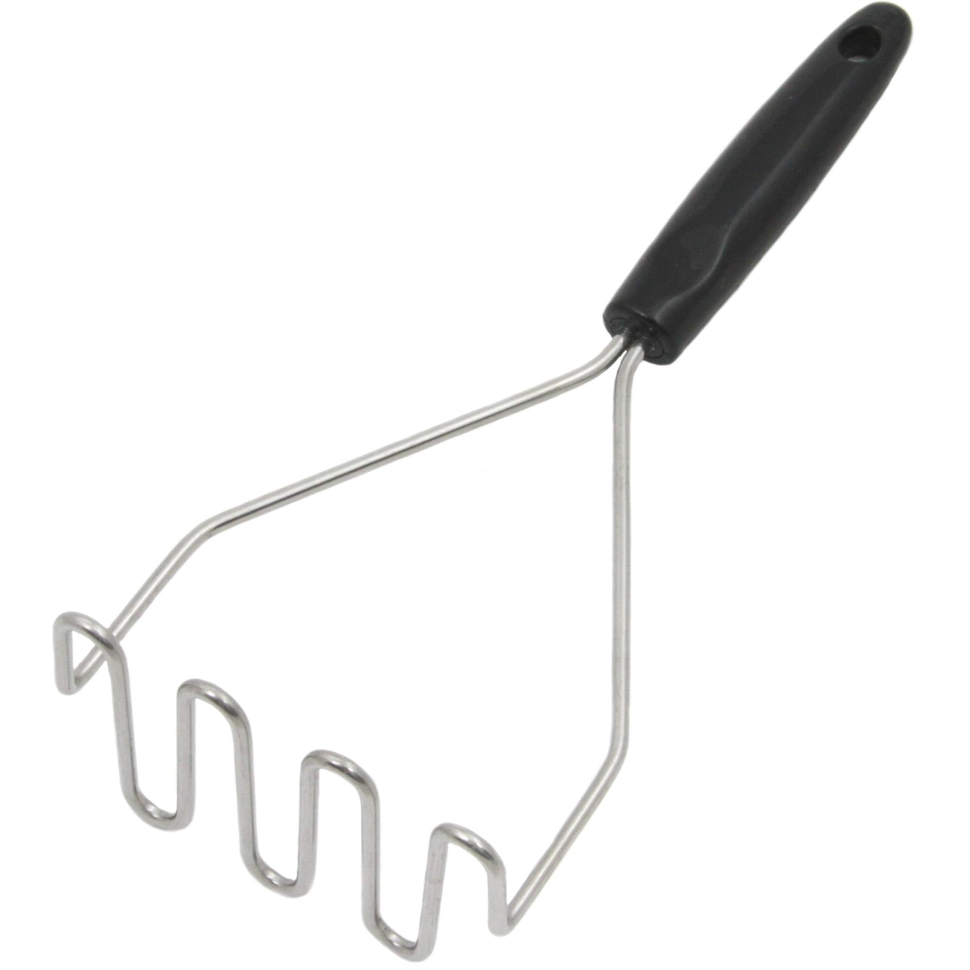 Ergonomic Black Handle Stainless Steel Kitchen Masher