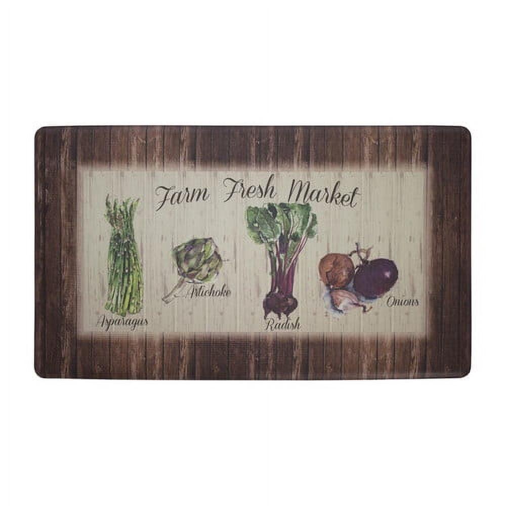 Chef Gear Farm Fresh Market with Border Anti-Fatigue Gelness Comfort Chef Mat