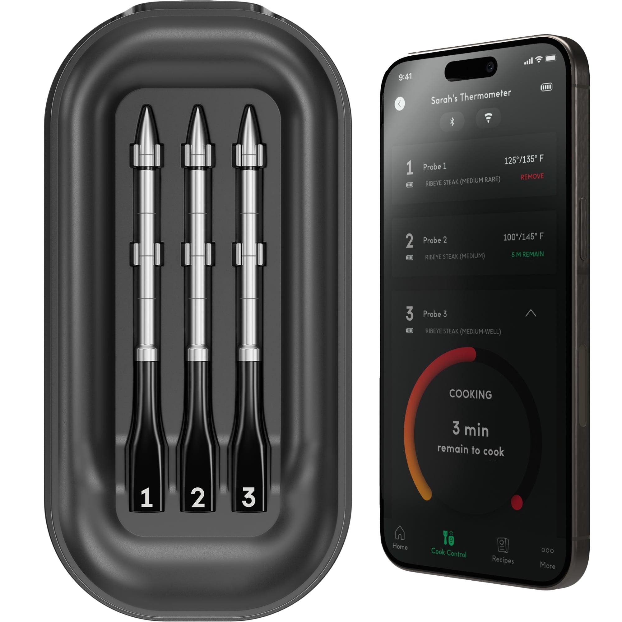 Smart Wireless Digital Meat Thermometer with 3 Probes