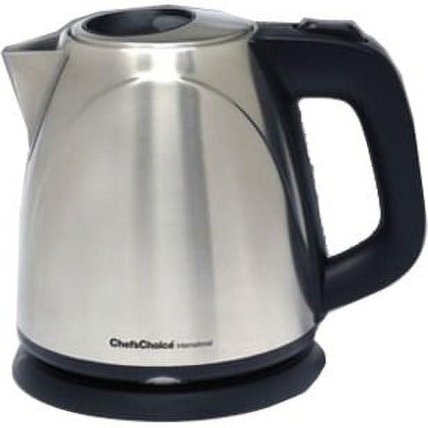 Compact Brushed Stainless Steel Cordless Electric Kettle