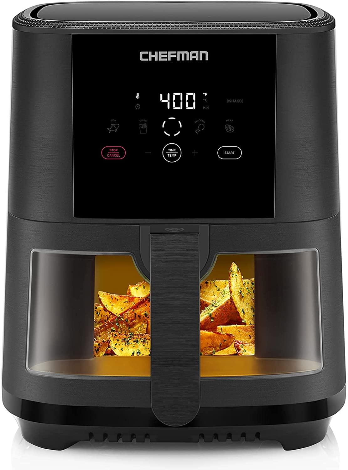 Chefman 5-Quart Black Digital Air Fryer with Easy-View Window