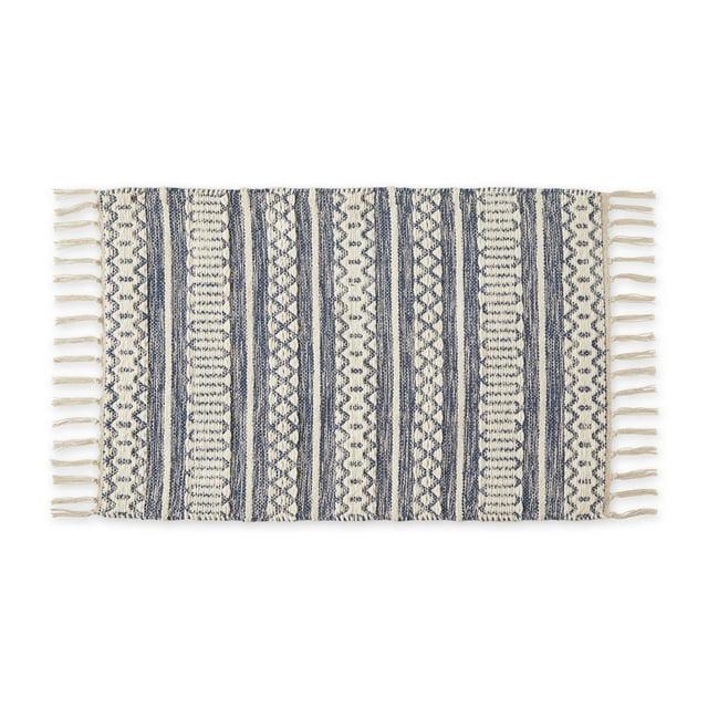 Design Imports Chenille Doodle Lines Rug - French Blue - 2 X 3 Ft