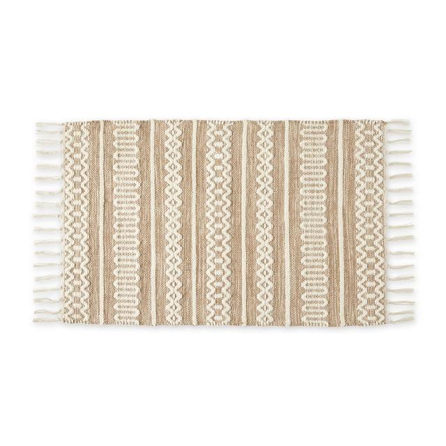 Design Imports Chenille Doodle Lines Rug - Stone - 2 X 3 Ft