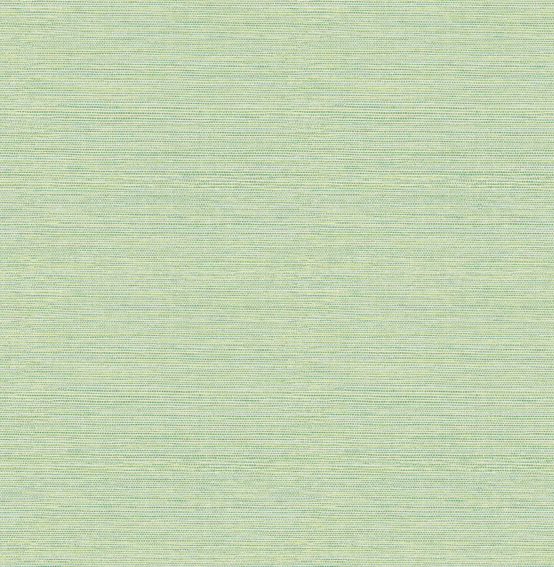 Agave Green Faux Grasscloth Non-Pasted Washable Wallpaper