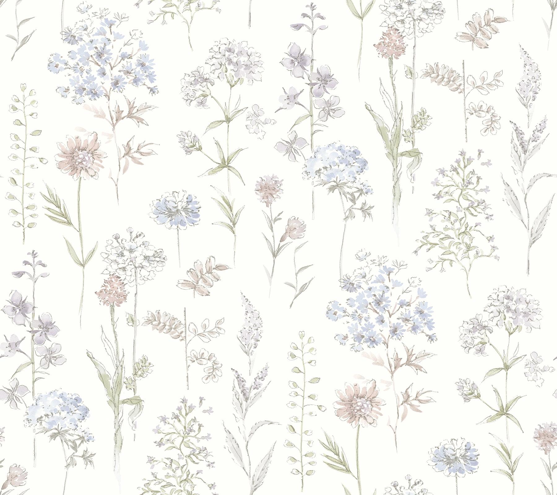 Bergamot Lavender Multicolor Pre-pasted Washable Wallpaper