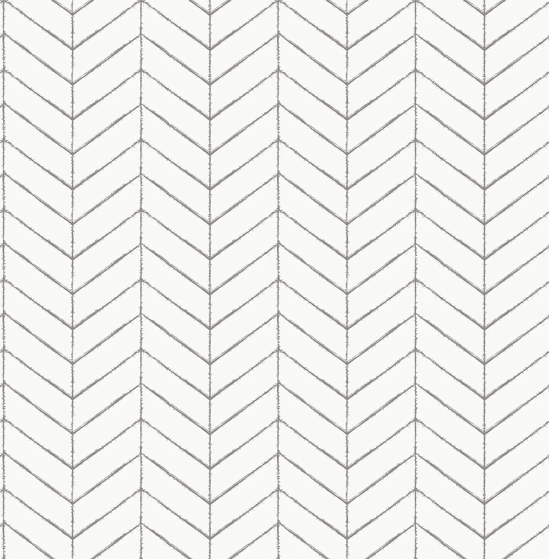 Chesapeake Bison Taupe Herringbone Unpasted Non Woven Wallpaper, 20.5-in by 33-ft, 56.4 sq. ft.