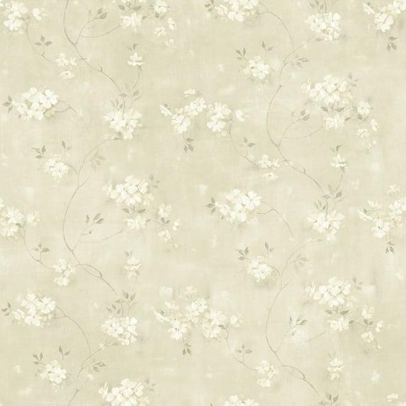 Chesapeake Braham Taupe Floral Trail Wallpaper