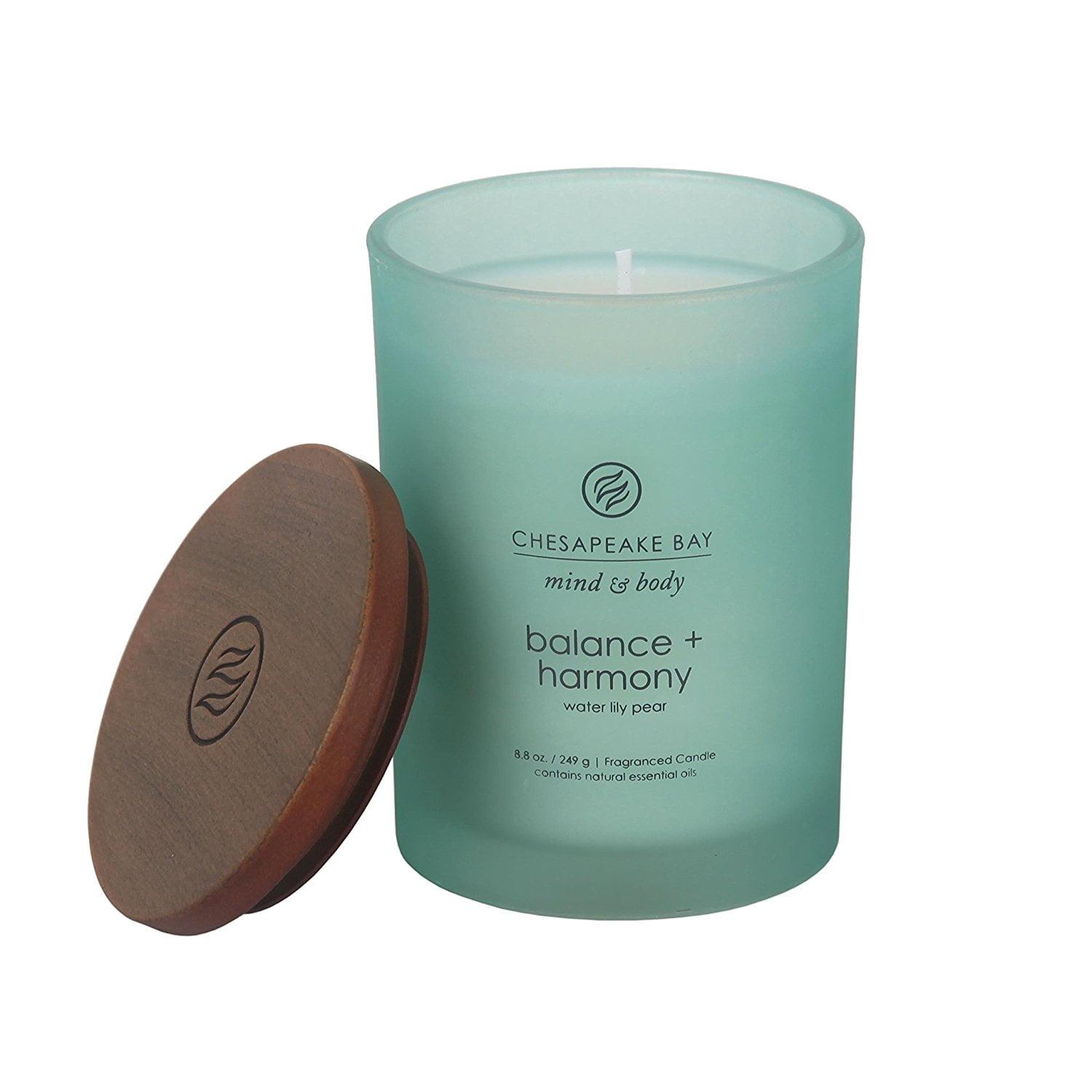 8.8oz Lidded Glass Jar Candle Water Lily Pear - Chesapeake Bay Candle: Soy Wax Blend with Essential Oils, 44hr Burn Time