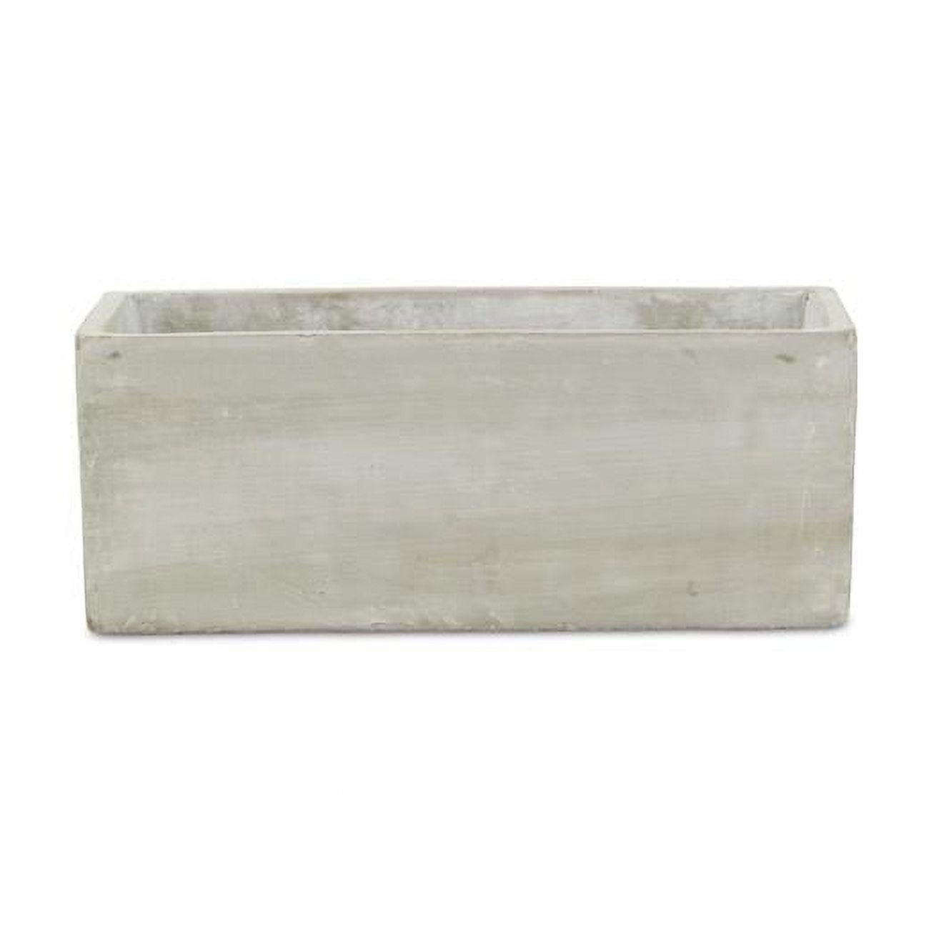 Urbanstone Gray Rectangular Cement Outdoor Planter