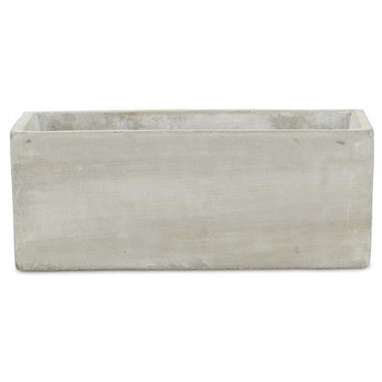 Urbanstone Gray Rectangular Cement Outdoor Planter