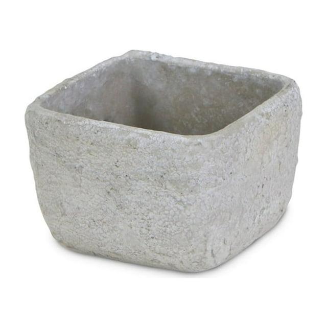 Cheung's Square Cement Arrow Design Ceramic Planter, Gray