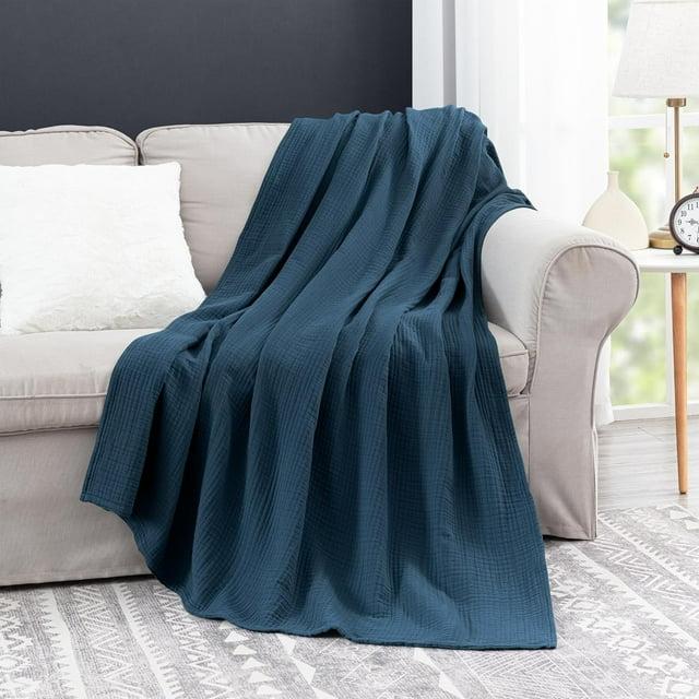Chezmoi Collection Airy Lightweight 4 Layer Cotton Muslin Blanket