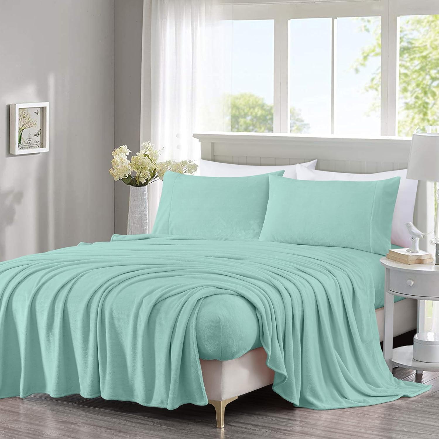 Chezmoi Collection Washed Microfiber Line Stitch Embroidery Quilt Set