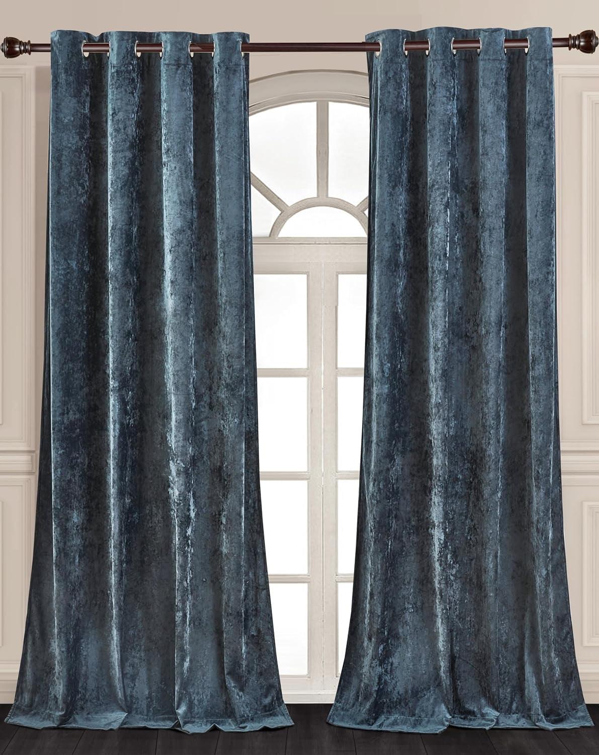 Lux Grommet Top Window Curtain Set