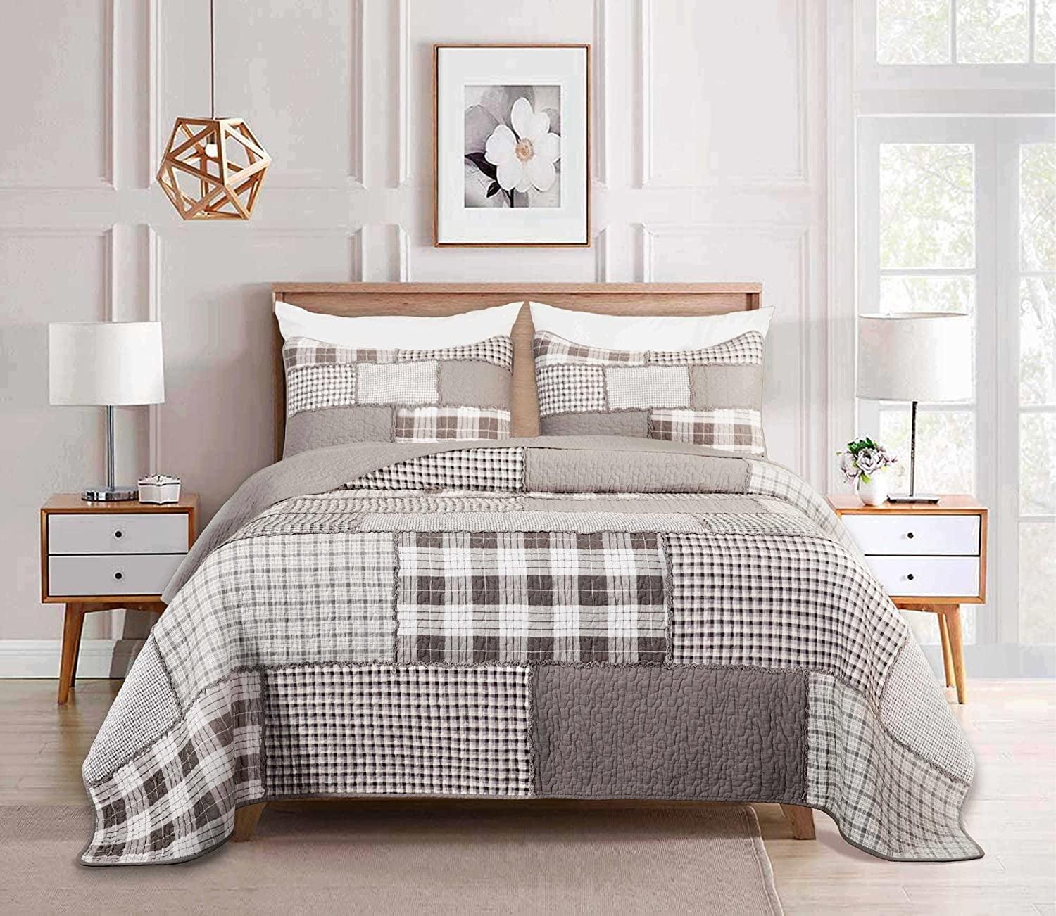 Chezmoi Collection Cotton Patchwork Quilt Set