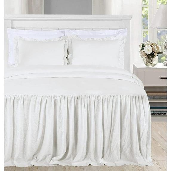 Chezmoi Collection Sinclair French Country Chic Ruffle Skirt Bedspread Set