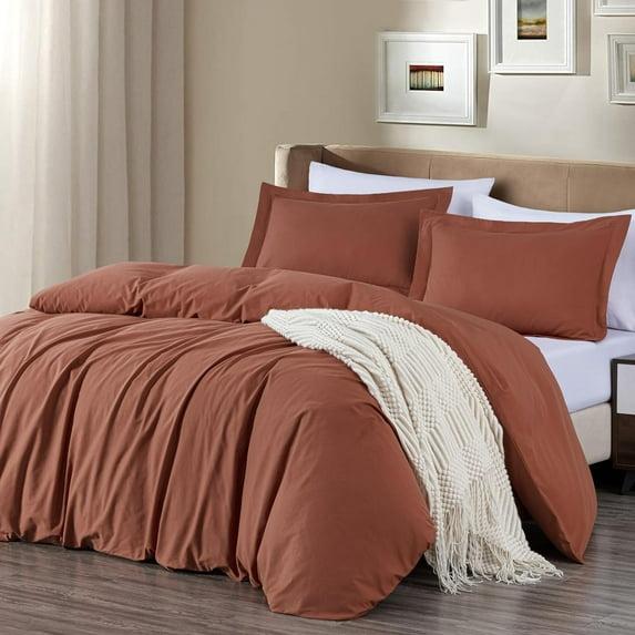 Chezmoi Collection Cotton Twill Solid Duvet Cover Set