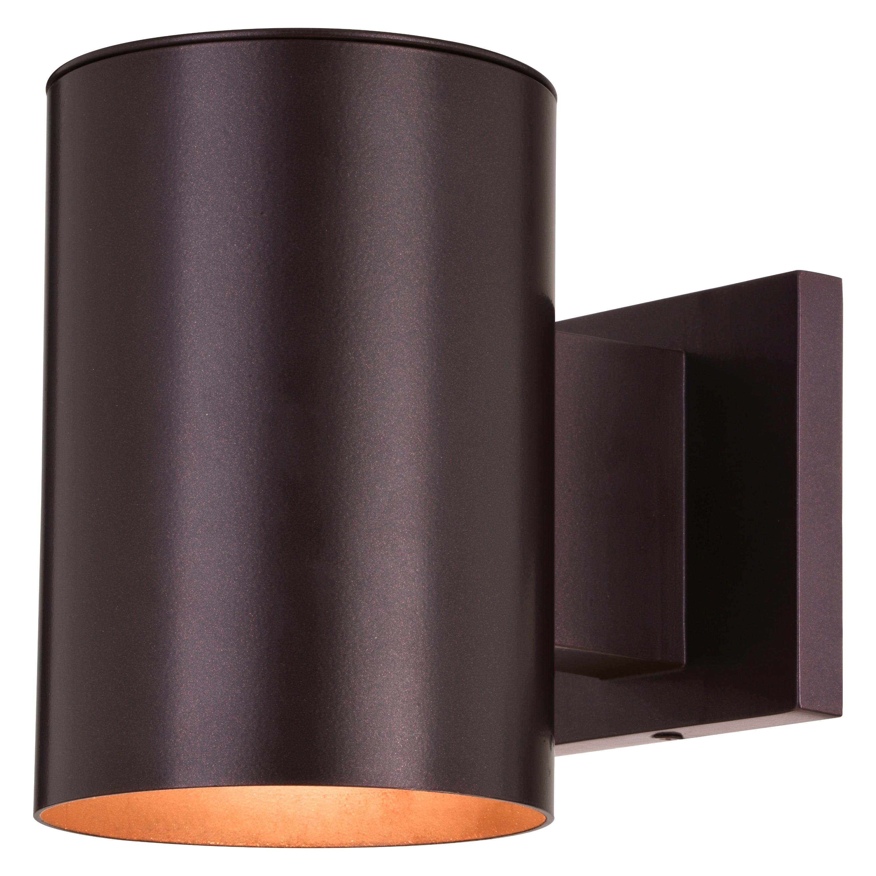 Chiasso Bronze Aluminum Dimmable Cylinder Sconce, 8"x7.25"