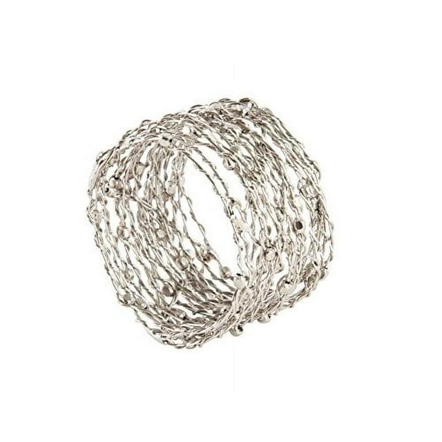 Saro Lifestyle Metal Design Napkin Ring (Set of 4)