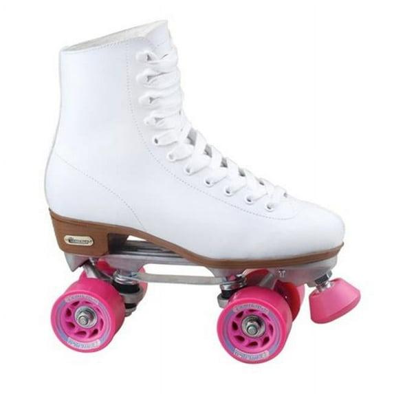 Chicago Ladies Classic Quad Roller Skates, White, Size 10