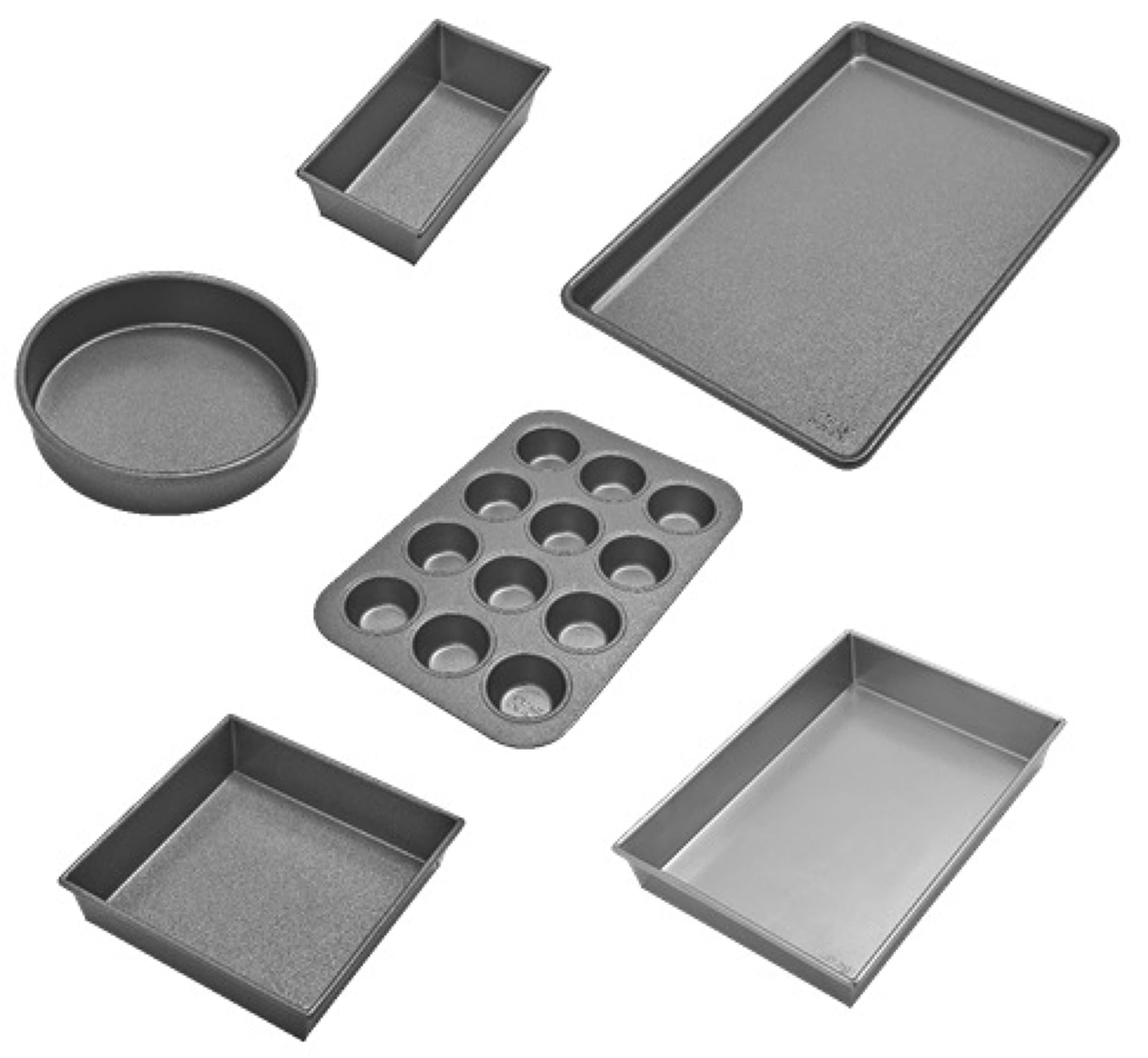 Silver Non-Stick 6-Piece Bakeware Set