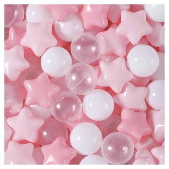 Anvazise 100Pcs Ball Pit Balls Thickened Eco-friendly Smooth Reusable Bite-resistant Hand-on Ability PE Material Macaron Color Pit Balls Kindergarten Toy