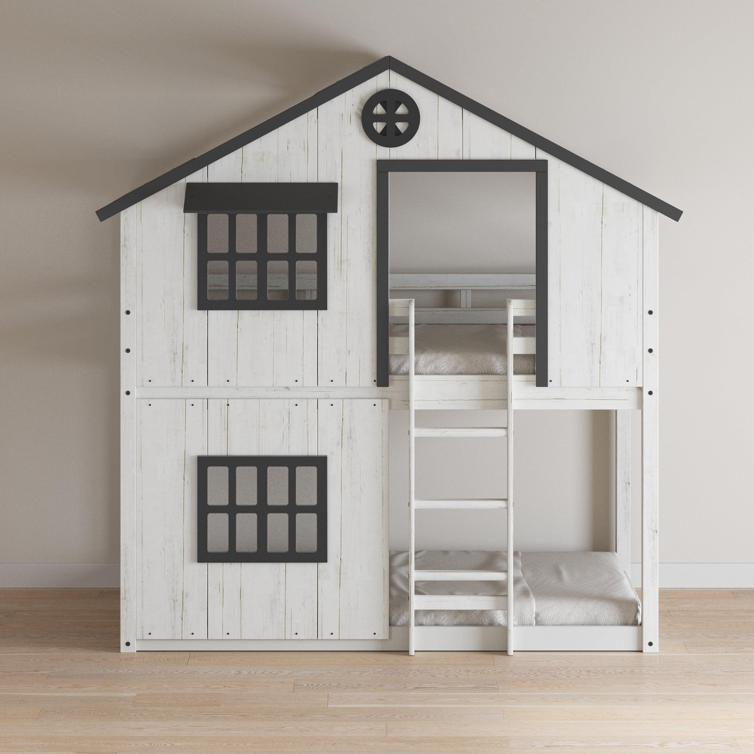 Child Craft Play House Twin Over Twin Standard Bunk Bed