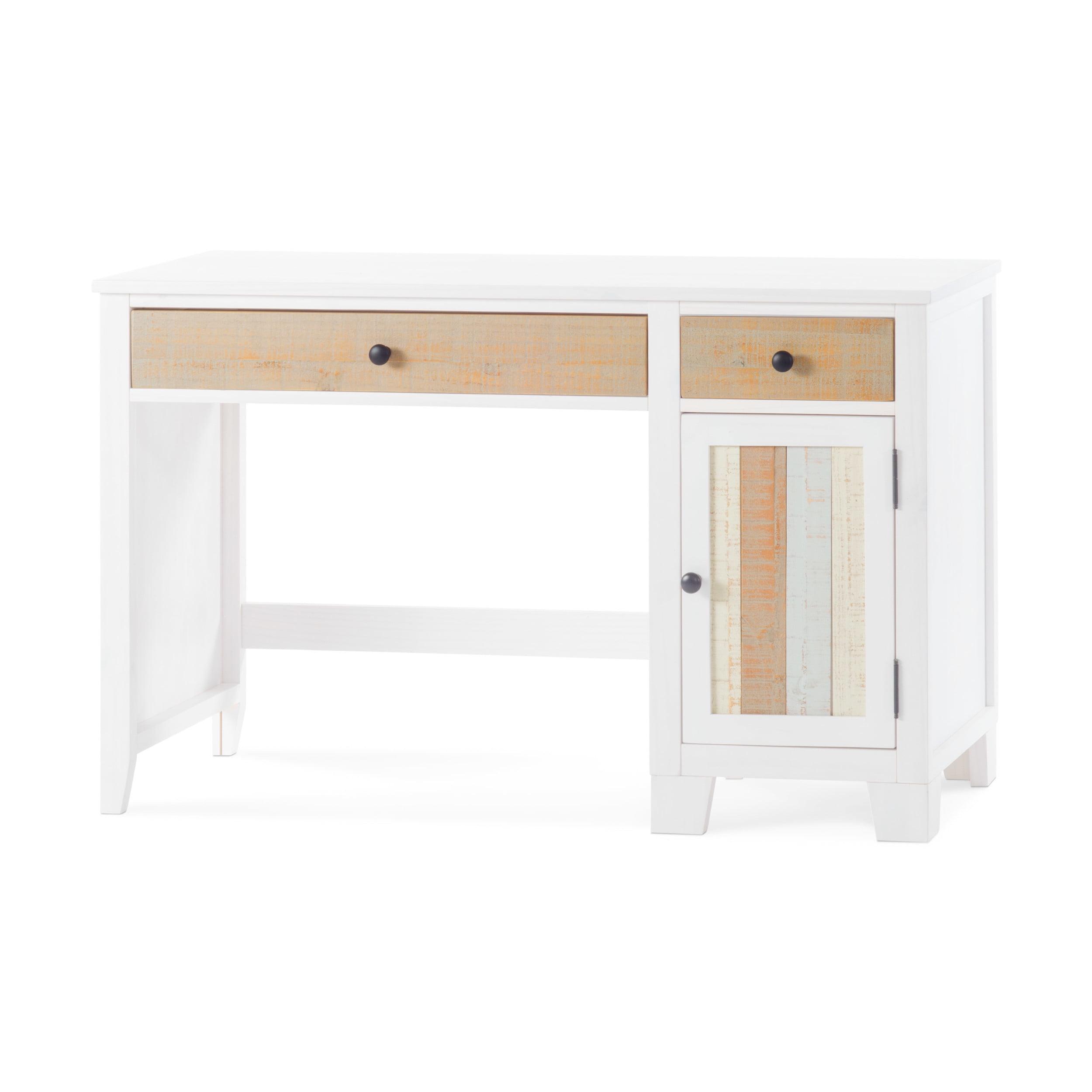 Rockport Sandstone 48'' White Pine Writing Desk with Cabinet