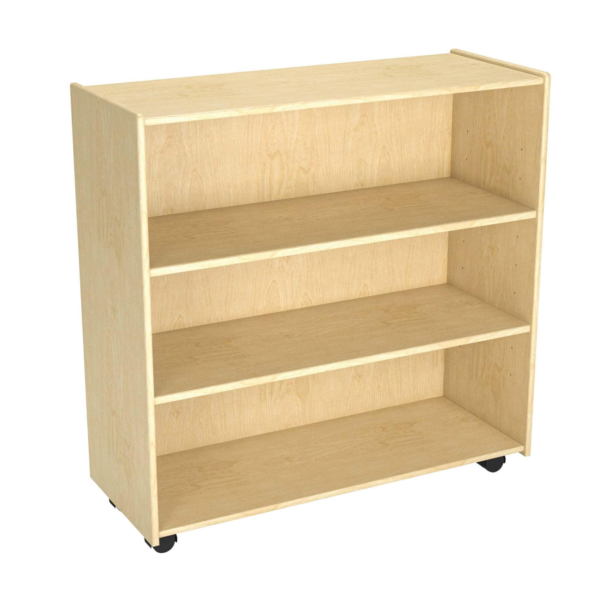 Childcraft Mobile Open Adjustable Shelving Unit with Locking Casters, 3 Shelves, 35-3/4 x 14-1/4 x 36 Inches
