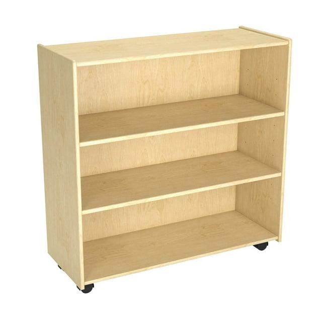 Childcraft Mobile Open Adjustable Shelving Unit with Locking Casters, 3 Shelves, 35-3/4 x 14-1/4 x 36 Inches