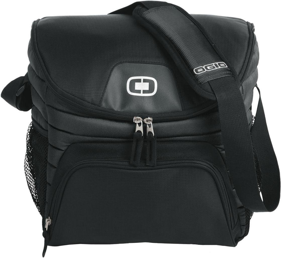 Black Insulated 12 Ounce Cooler Bag with Pockets