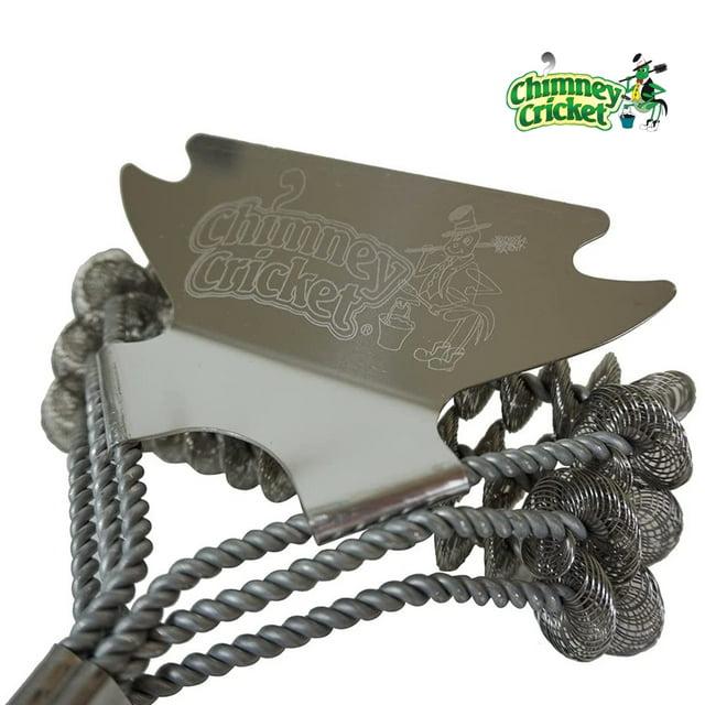Chimney Cricket BBQ Grill Brush & Scraper-Bristle Free for Safety & Deep Cleaning Barbecue Grill Cleaning Scrubber - 18"