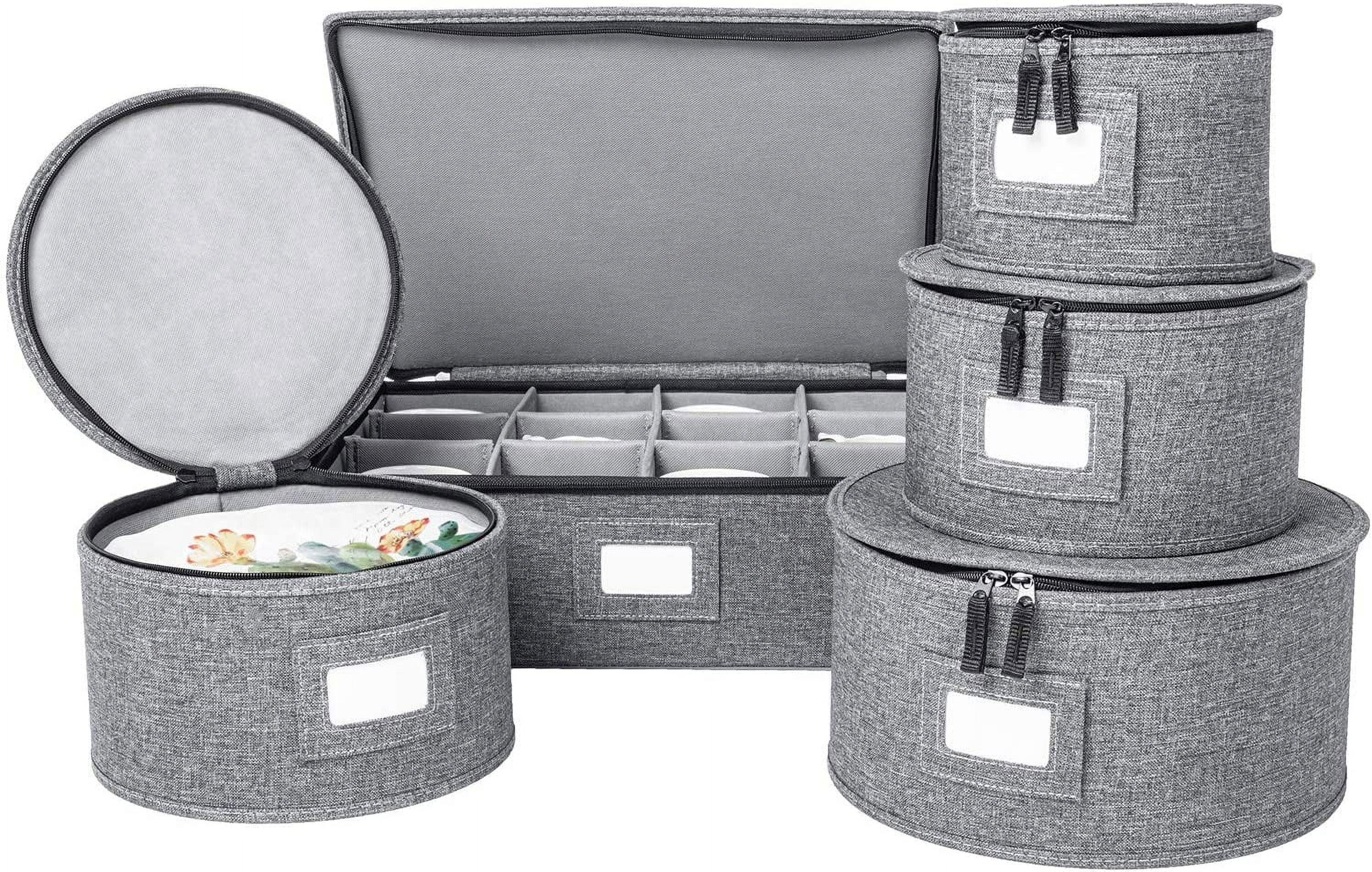 China Storage Containers, Containers for Organizing, Hard Shell Case, Felt Plate Dividers, Moving Supplies, Storage Box, Wine, Dishes, Glasses Storage, Charger Plates Storage Containers