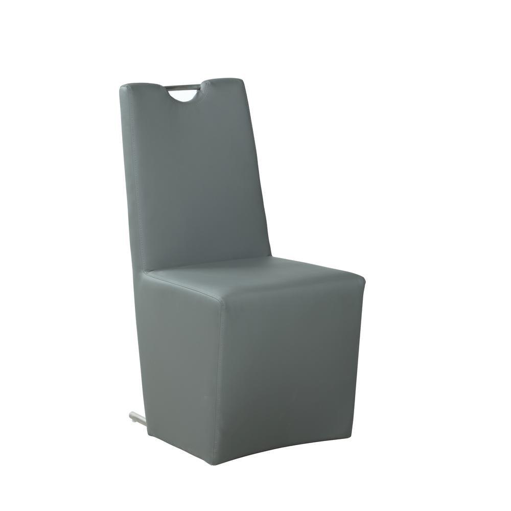 Evie Metal Side Chair in Grey