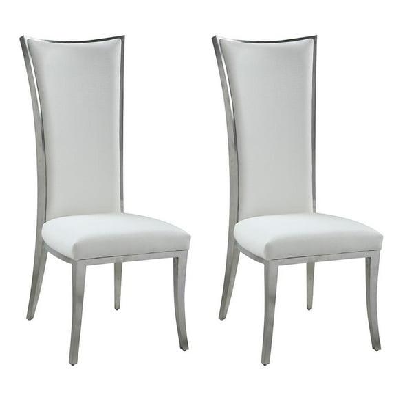 Chintaly High Back Upholstered Chair w/ Stainless Steel Frame