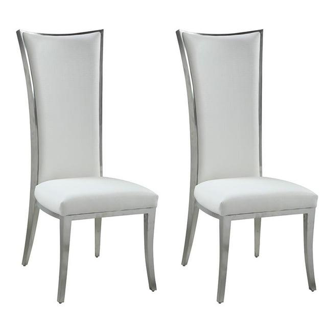 Chintaly High Back Upholstered Chair w/ Stainless Steel Frame