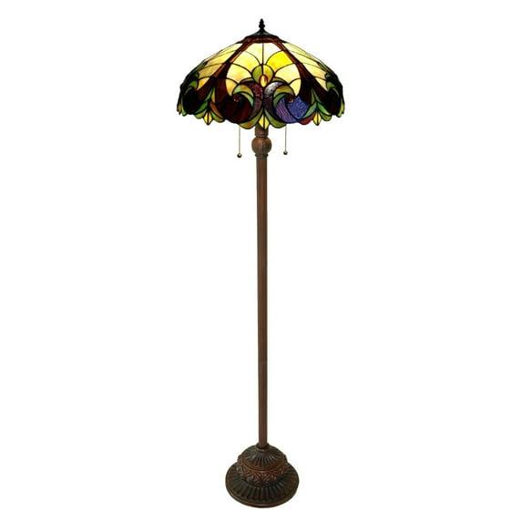 Chloe Lighting Liaison Tiffany-style 2 Light Victorian Floor Lamp 18" Shade
