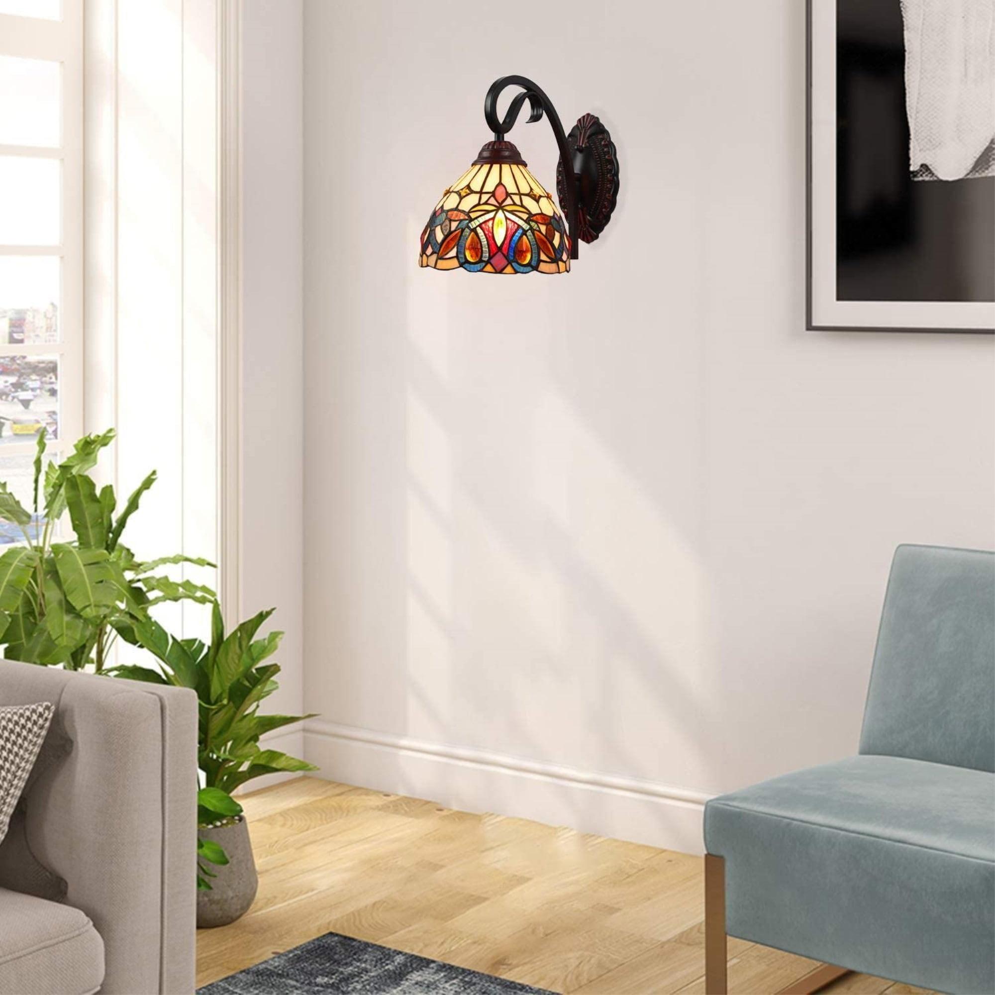 Dark Bronze 1 Light Wall Sconce 8'' Wide, Multicolor