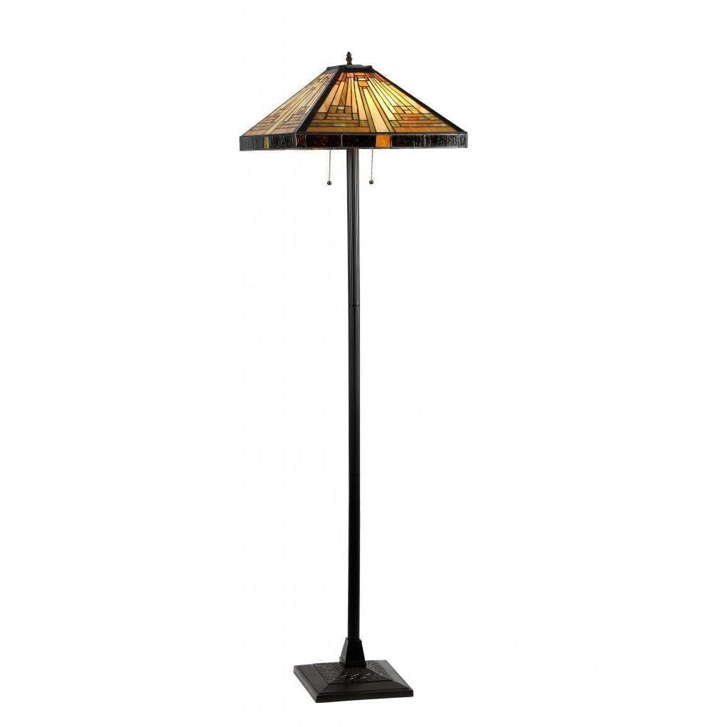 Chloe Lighting  Tiffany Style Mission Design 2-light Dark Antique Bronze Floor Lamp