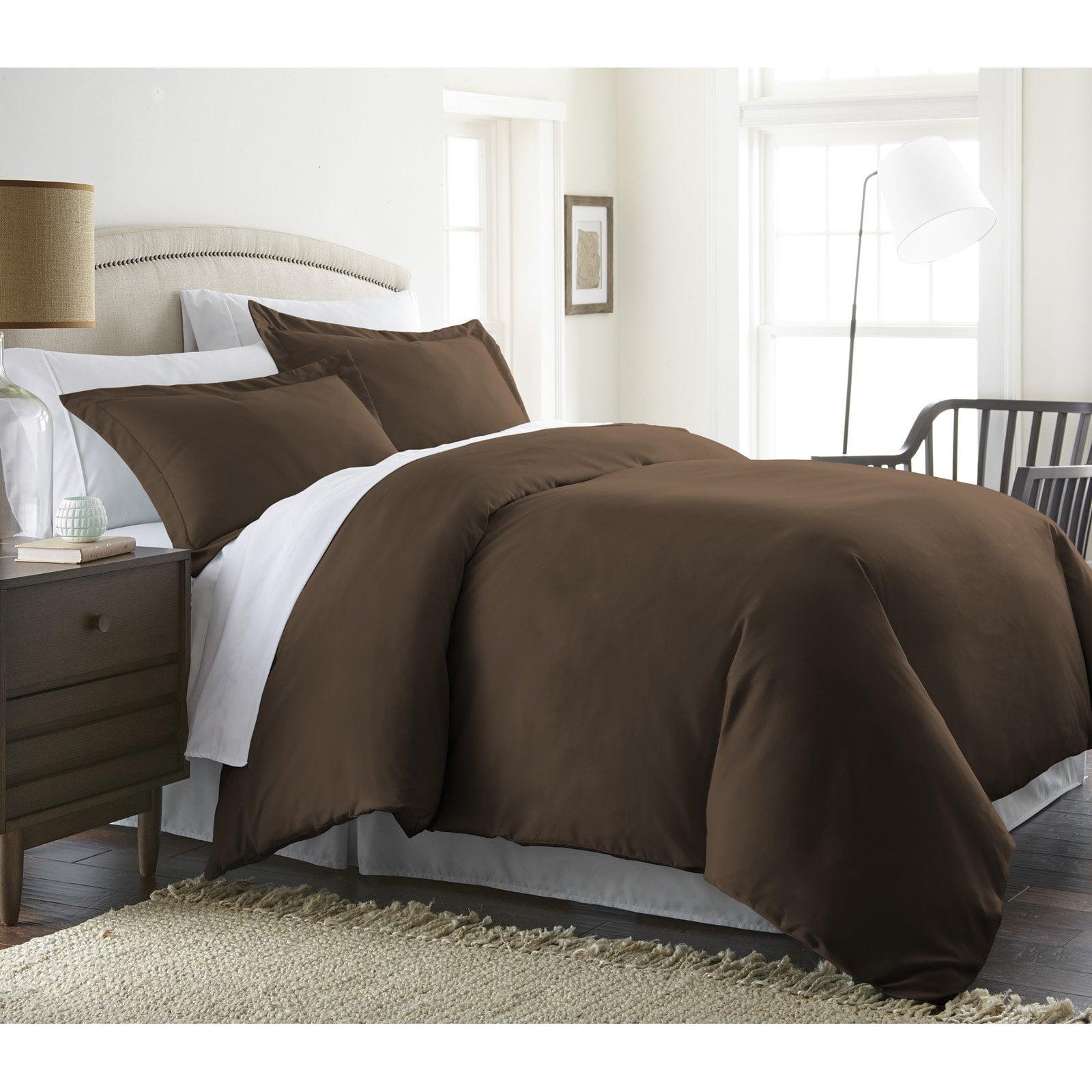 Chocolate 3 Piece Duvet Cover Set Full/Queen, by Simply Soft