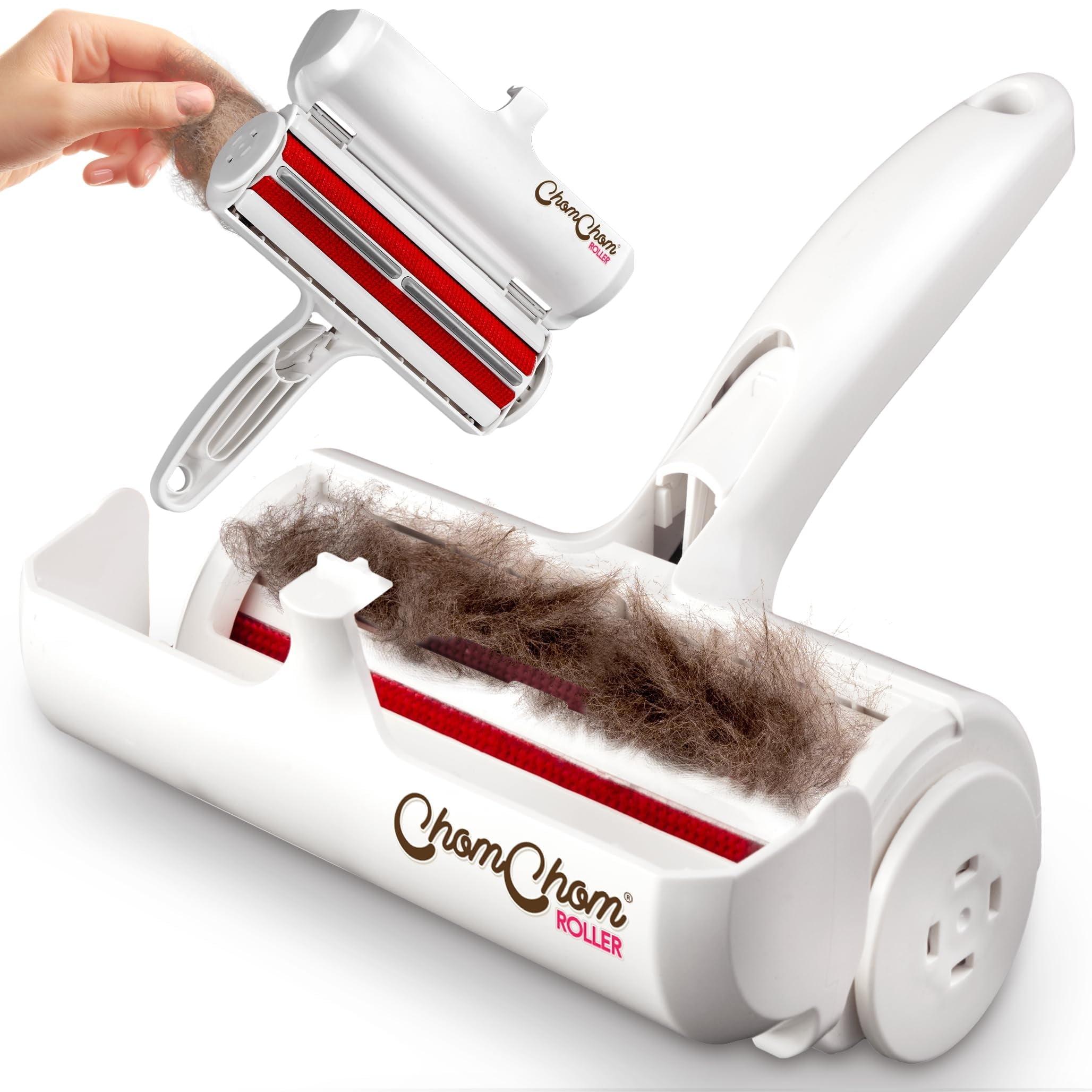 Chom Chom Roller Pet Hair Remover and Reusable Lint Roller - ChomChom Cat and Dog Hair Remover for Furniture, Couch, Carpet, Clothing and Bedding
