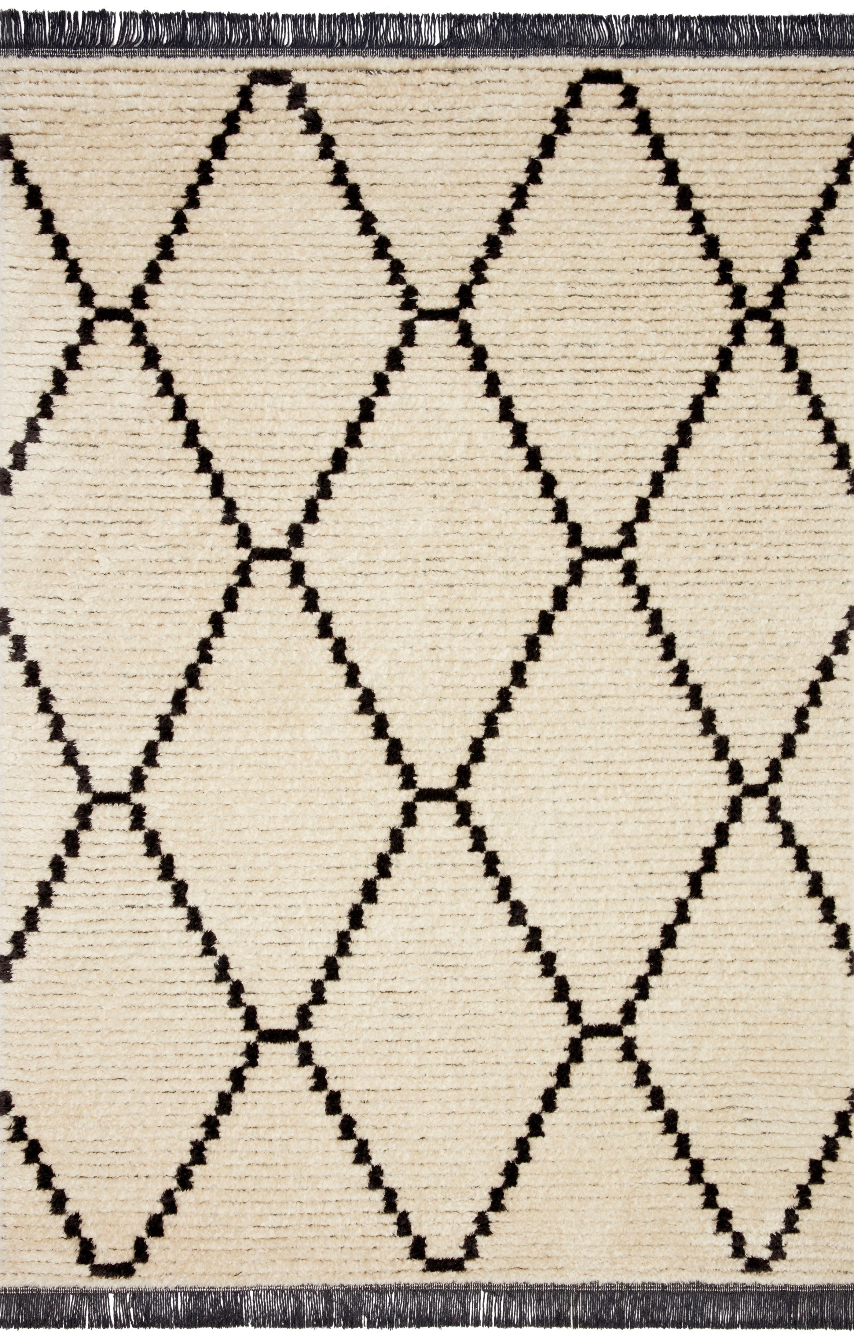 Chris Loves Julia x Loloi Alice Geometric Cream/Charcoal Rug