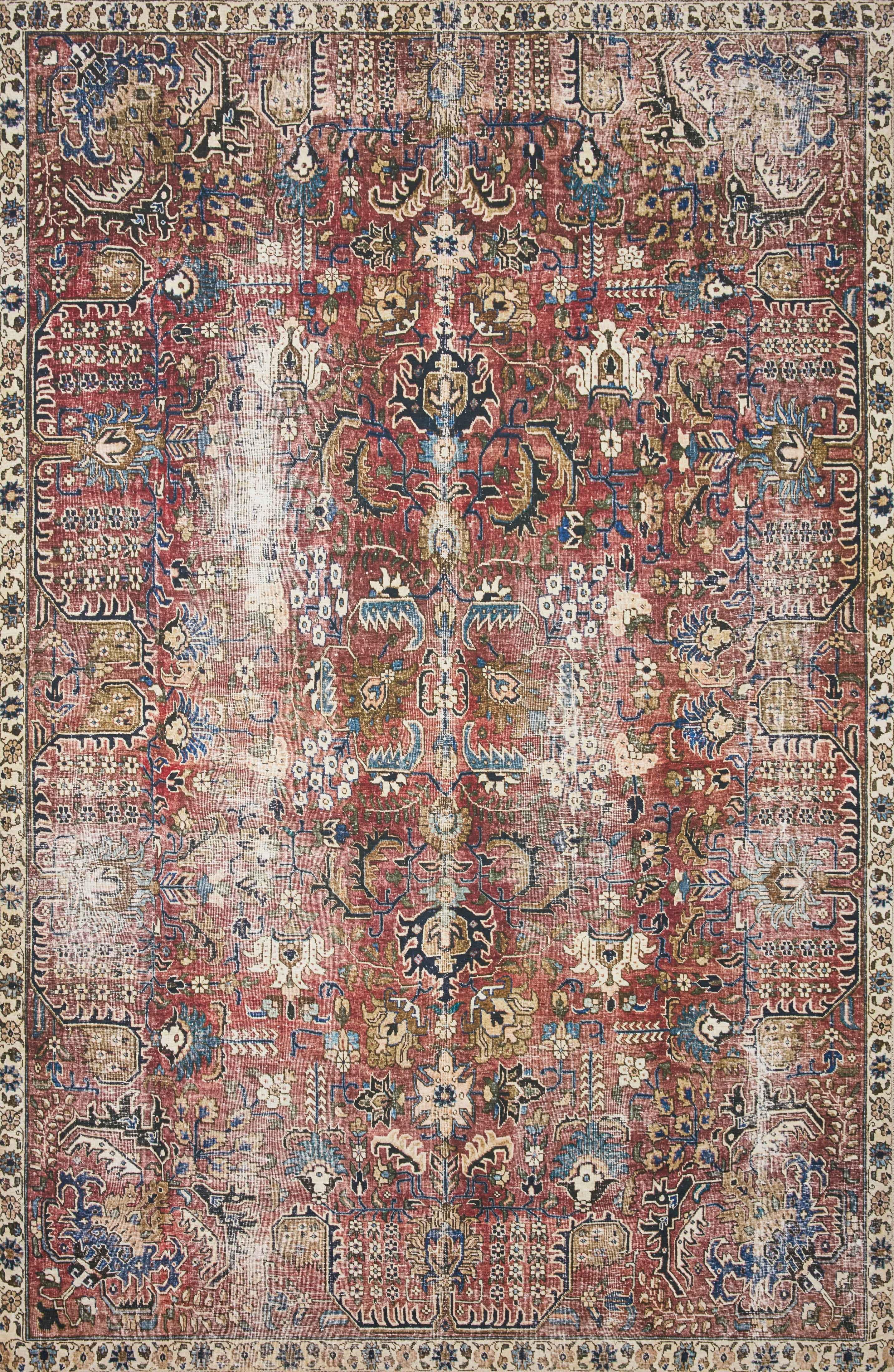 Chris Loves Julia x Loloi Jules Oriental Merlot Rug