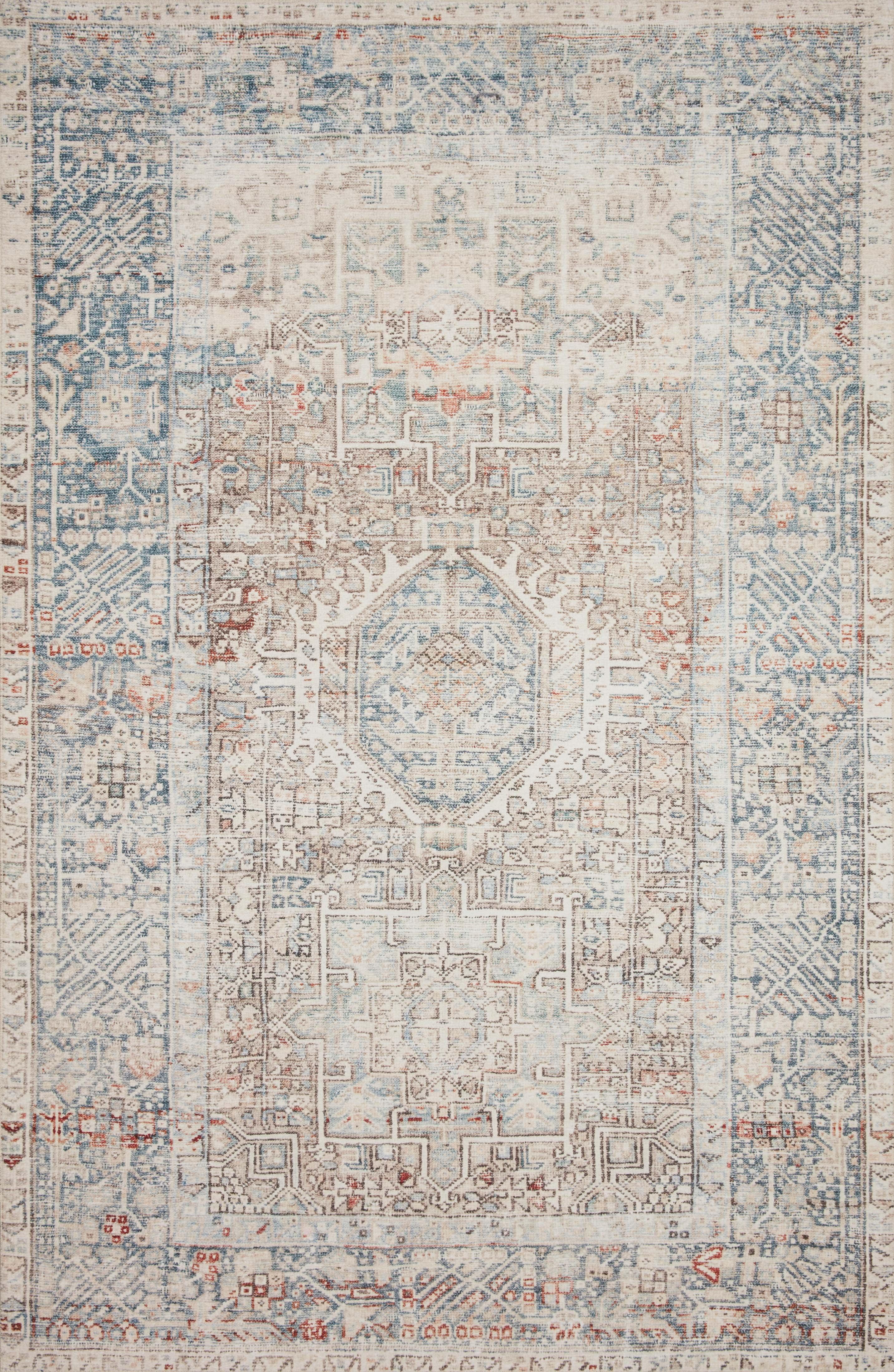 Chris Loves Julia x Loloi Jules Oriental Natural/Ocean Area Rug