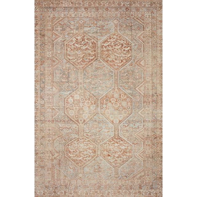 Jules Rug by Chris Loves Julia x Loloi - Tangerine and Mist / 3'6" x 5'6"
