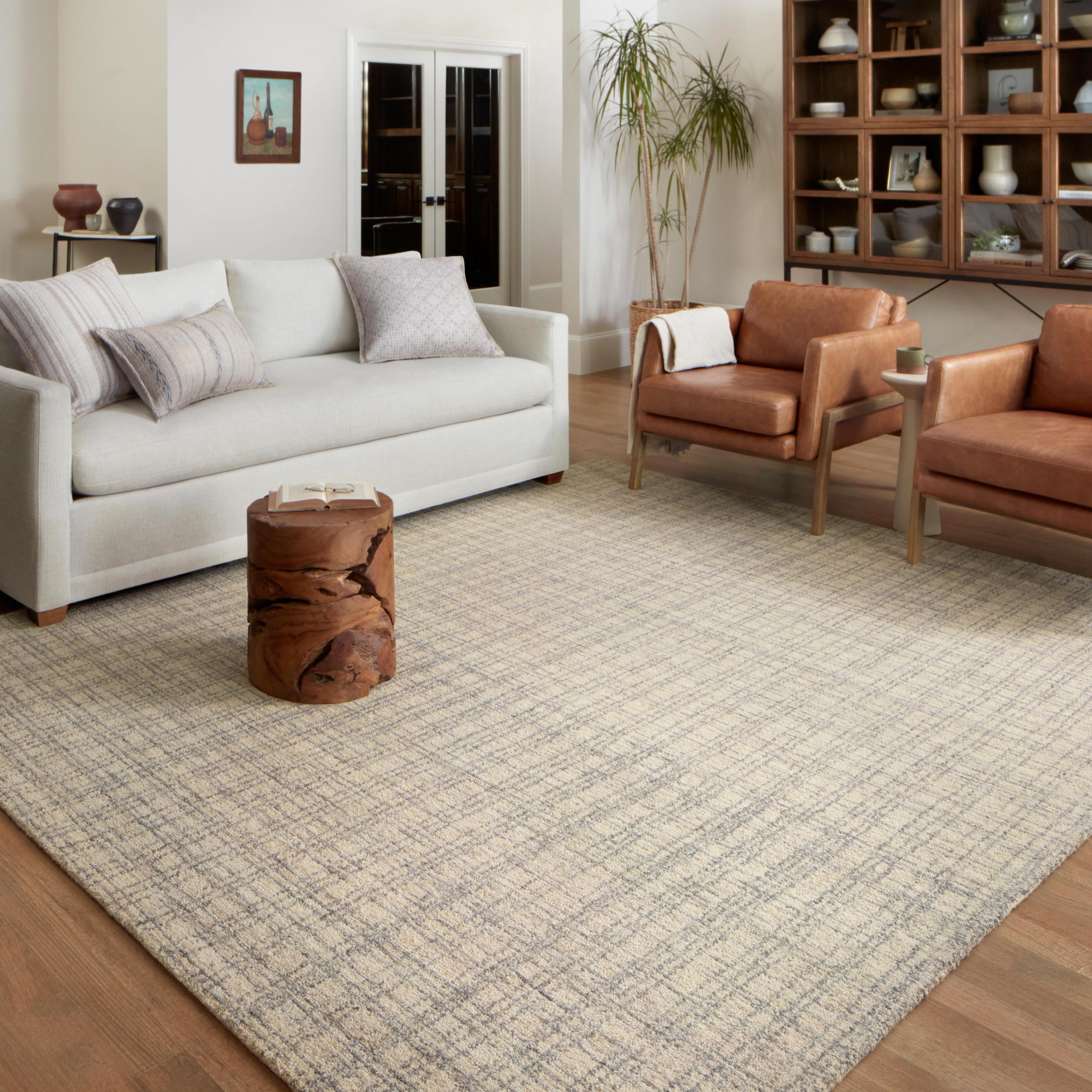 Chris Loves Julia x Loloi Polly Checkered Antique/Mist Area Rug