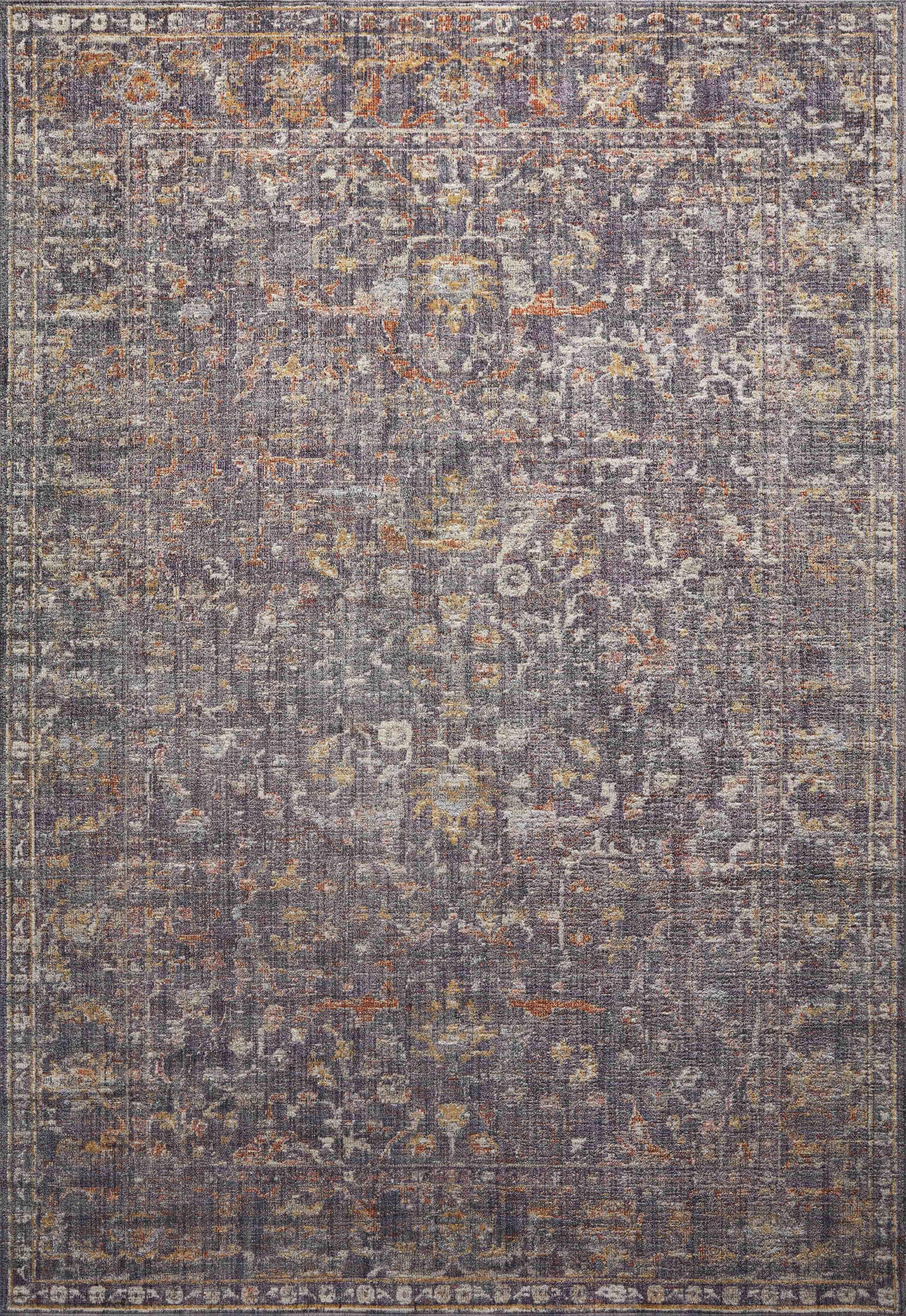 Chris Loves Julia x Loloi Chris Loves Julia x Loloi Rosemarie Oriental Graphite/Gold Rust/Ivory/Purple Area Rug