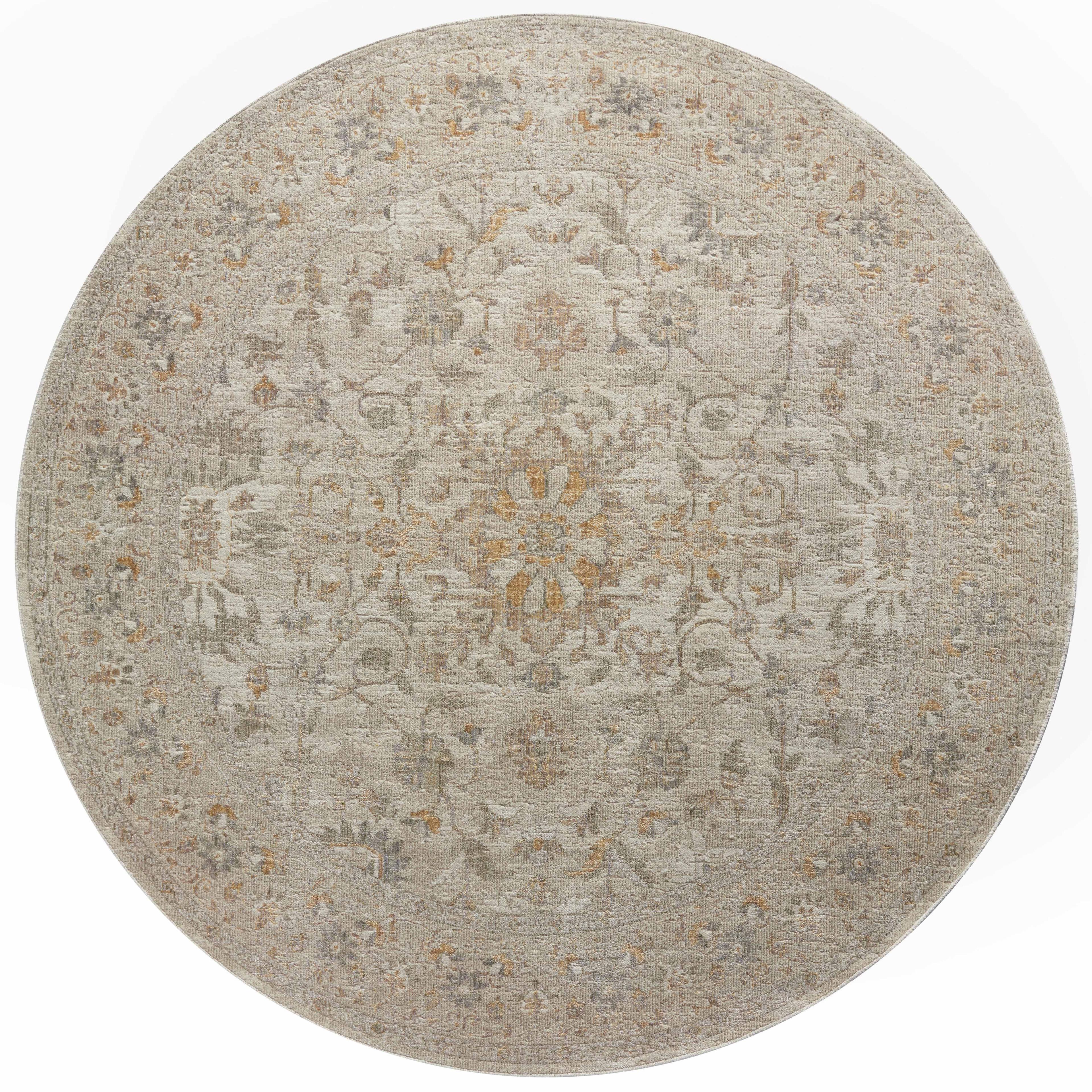 Chris Loves Julia x Loloi Rosemarie Floral Ivory/Natural/ Yellow Area Rug