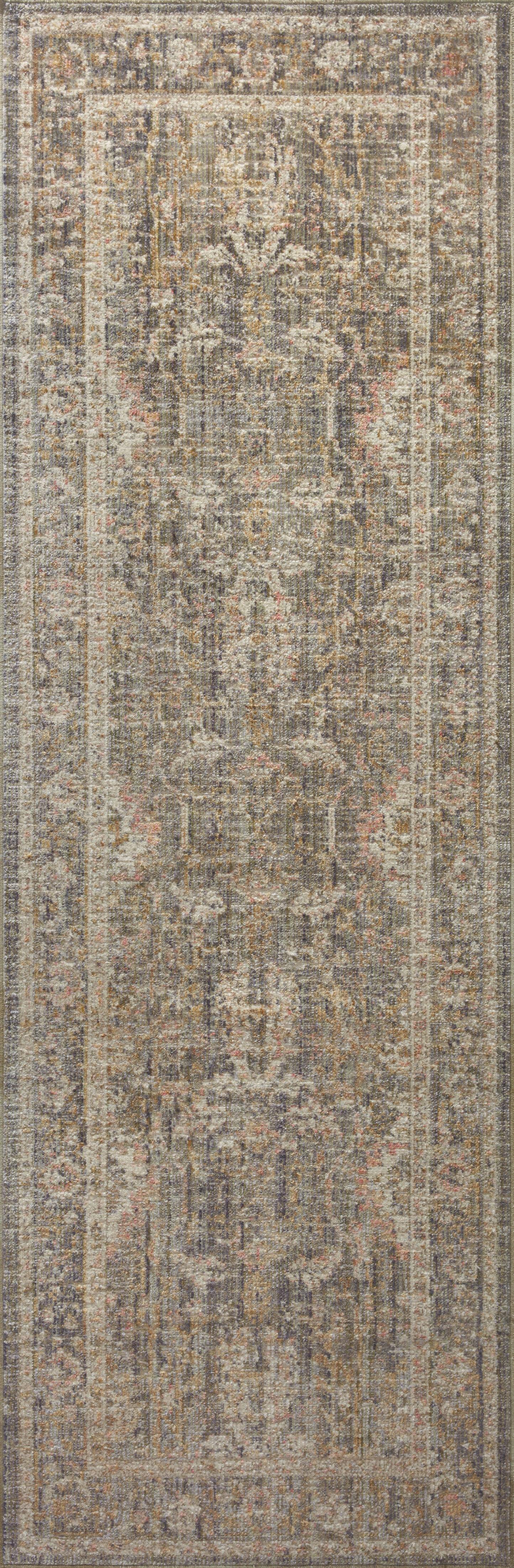 Sage & Blush Rosemarie 2'7" x 12' Synthetic Easy-Care Area Rug