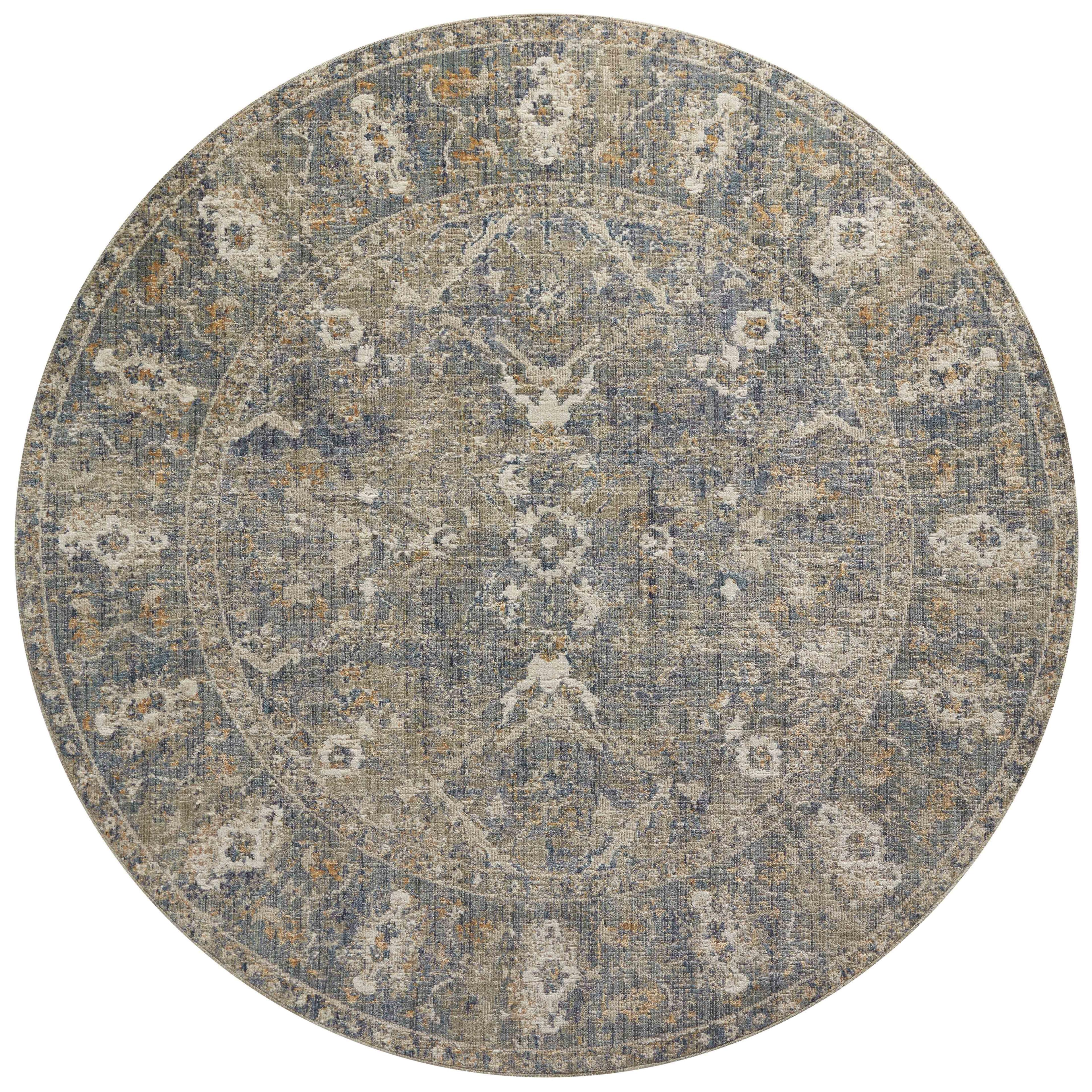 Rosemarie Rug by Chris Loves Julia x Loloi - Sand and Lagoon / 5' Round